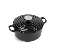 BK Cookware German Enamelled Iron, 24 cm/4.2 Litre Dutch Oven Casserole Dish with Lid, Induction, Dishwasher & Oven Safe, Black