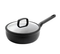 BK Easy Ceramic Non-Stick Casserole Pan 24 cm / 3.4 L with Lid, PFAS-Free, Induction, Oven Safe up to 160 °C, Stay Cool Handle, Dishwasher Safe, Black