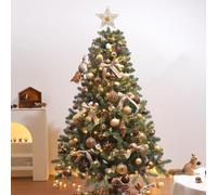 BK&MF 5-7.8Ft Luxury Christmas Tree Complete Set with All Decorations, Full Pre-decorated Artificial Xmas Tree with for Indoor Home Holiday Decor,A,210cm(6.8Ft)
