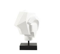 BK&MF Abstract Art Faceted Sculpture,Head Desk Sculpture Creative Modern Resin Decoration Gift for Friends, Lover and Parents,11x8x18inch