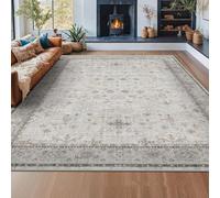 BK&MF Boho Vintage Area Rug, Non-Slip Low-Pile Crystal Velvet Floor Mat, Easy Care American Style Carpet for Living Room Bedroom Sofa,B,40x60cm(16x24inch)