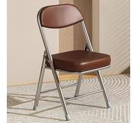 BK&MF Modern Portable Folding Dining Chair, Stackable Back Chair with Thick Padded Seat, Metal Frame Computer Desk Chair Armless for Kitchen & Dining Room,E,45x40x83cm(18x16x33inch)