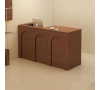 BK&MF Modern Reception Desk with Storage,Small Front Desk Reception Room Table with Cable Grommet Lockable Drawer for Checkout, Lobby,D,Right Cabinet 39x20x39inch