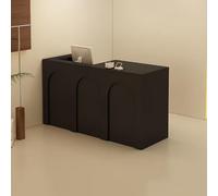BK&MF Modern Reception Desk with Storage,Small Front Desk Reception Room Table with Cable Grommet Lockable Drawer for Checkout, Lobby,B,Right Cabinet 39x20x39inch