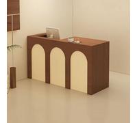 BK&MF Modern Reception Desk with Storage,Small Front Desk Reception Room Table with Cable Grommet Lockable Drawer for Checkout, Lobby,E,Right Cabinet 47x20x39inch