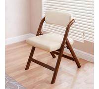 BK&MF Wooden Folding Chairs with Back,Stackable Dining Chairs, Faux Leather & Solid Wood Legs, Comfortable Padded Seat for Kitchen, Office, Living Room,E,50x58x80cm(20x23x31inch)