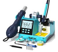 BK602S 2 in1 Soldering Iron Hot Air Rework Station,Digital Soldering Welding Iron Kit for Electronic DIY Circuit Work, Rapid Heat up Solder Station,Auto Sleep,ºC/ºF Conversion