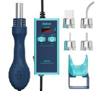 BK858S Compact Hot Air Rework Station Kit - Integrated Nozzle Holder, Digital Display Soldering Station, Adjustable Temperature & Airflow, PID Program