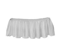 bkb Solid Ruffled Round Crib Skirt, White