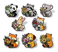 BKBKAAK 2/4/5/20pcs Funny Enamel Pins Bulk - Aesthetic Hard Enamel Lapel Pins Set, Art Brooches for Backpacks, Jackets, Hats, Bags, Lanyards, Cute Animal Pins for Adults, Kids, Women, Men, Alloy Steel