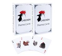 BKBNSJ 2 Decks Chicken Playing Cards, Chicken Card Games, Chicken Poker Cards, Chicken Deck of Cards