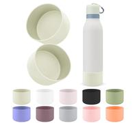 BKBY 2pcs Silicone Boot Compatible with Owala FreeSip Twist 24oz/18oz, Anti-Slip & Anti-Scratches Protective Sleeve Bottom Cover for Owalaa FreeSip Twist Water Bottle