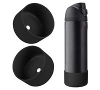 BKBY 2PCS Silicone Water Bottle Boot, Compatible with Owala 24oz 32oz 40oz, Protective Anti-Scratch & Anti-Dent No Noise Sleeve Cover for FreeSip/Twist/Flip Water Bottles (Very Very Dark, 24oz)