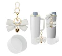 BKBY Boot Accessories Compatible with Owala FreeSip Sway 30oz & 40oz Bottles & Tumblers, Silicone Boot, Bow Charms, Elegant & Eye-Catching for Owala Freesip Sway