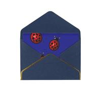BKDODKS Art Ladybug Tracks Blank Greeting Card Birthday Wedding Party Invitations Thank You Cards