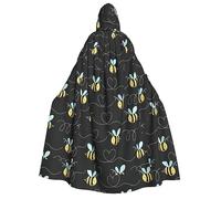 BKDODKS Bee flying Print Hooded Cloak Men Women â€“ Versatile Cosplay Cloak Halloween Carnivals Theme Decor