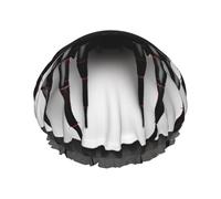 BKDODKS Black Spider Print Shower Cap For Women Lightweight Reusable Softdouble Waterproof Layers Leakproof.