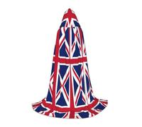 BKDODKS British Flag Print Halloween Hooded Cape Unisex Cloaks For Cosplay, Gothic, Renaissance And More
