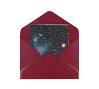 BKDODKS Constellation Star Clusters Galaxies Print Blank Note Cards with Envelopes Pearl Paper Greeting Cards All Occasions 4.5 x 6