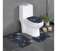 Bkdodks Constellation Star Clusters Galaxies Print Cute Bathroom Rugs Set - Soft 3-Piece Bath Mat Set for Stylish Comfort Accessories