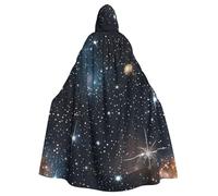 BKDODKS Constellation Star Clusters Galaxies Print Versatile Hooded Cloak Halloween Cloak Total Cosplay Parties Festivals Hooded Cloak