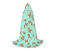 BKDODKS Corgi Unisex Hooded Cloak for Cosplay, Gothic, Renaissance and More