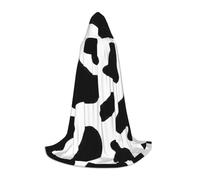 BKDODKS Cow Spot Print Halloween Hooded Cape Unisex Cloaks For Cosplay, Gothic, Renaissance And More