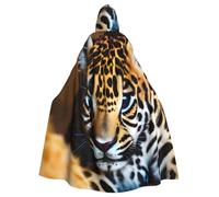 BKDODKS Cute Baby Jaguar 1 Printed Hooded Cape Versatile Halloween Cosplay Party Festival Cape