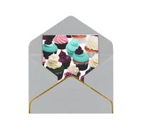 BKDODKS Delicious Cupcakes Print Blank Note Cards with Envelopes Pearl Paper Greeting Cards All Occasions 4.5 x 6