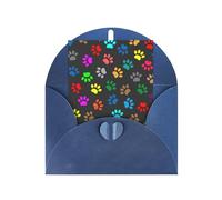 BKDODKS - Dog Paw Print Festive Greeting Card Set, 4 x 6 Plus, Blank Greeting Cards, for All Occasions
