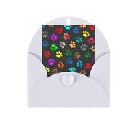 BKDODKS - Dog Paw Print Festive Greeting Card Set, 4 x 6 Plus, Blank Greeting Cards, for All Occasions