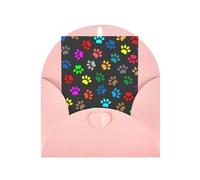 BKDODKS - Dog Paw Print Festive Greeting Card Set, 4 x 6 Plus, Blank Greeting Cards, for All Occasions