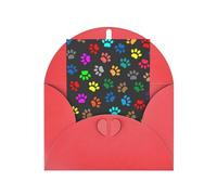 BKDODKS - Dog Paw Print Festive Greeting Card Set, 4 x 6 Plus, Blank Greeting Cards, for All Occasions