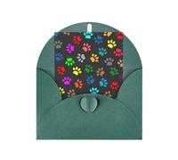 BKDODKS - Dog Paw Print Festive Greeting Card Set, 4 x 6 Plus, Blank Greeting Cards, for All Occasions
