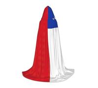 BKDODKS Flag Of Chile Print Halloween Hooded Cape Unisex Cloaks For Cosplay, Gothic, Renaissance And More