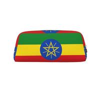BKDODKS Flag of Ethiopia Print Pencil Bag Zipper Large Pencil Pouch Work Travel - Multifunctional Pencil Case