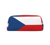 BKDODKS Flag of the Czech Republic Print Pencil Bag Zipper Large Pencil Pouch Work Travel - Multifunctional Pencil Case