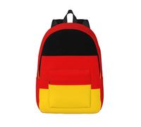 BKDODKS German Flag Print Vintage Canvas Backpack Casual Trendy Laptop Backpack For Men Women Hiking, Office, Black, M