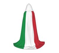 BKDODKS Italian Flag Print Halloween Hooded Cape Unisex Cloaks For Cosplay, Gothic, Renaissance And More