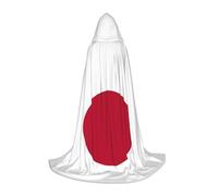 BKDODKS Japanese Flag Print Halloween Hooded Cape Unisex Cloaks For Cosplay, Gothic, Renaissance And More