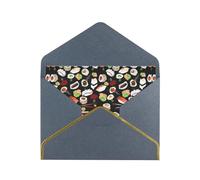 BKDODKS Japanese Sushi Black Print Greeting Card Blank Note Cards Birthday Wedding Party Invitations Appreciation Cards