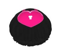 BKDODKS Just Married Print Shower Cap For Women Lightweight Reusable Softdouble Waterproof Layers Leakproof., Black