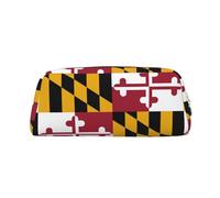 BKDODKS Maryland State Flag Print Pencil Bag Zipper Large Pencil Pouch Work Travel - Multifunctional Pencil Case