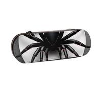 BKDODKS Multifunctional Black Spider Print Leather Pencil Case Versatile 8.5 x 1.5 x 6.8 cm, Black, Taglia Unica