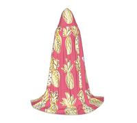 BKDODKS Pineapple Print Halloween Hooded Cape Unisex Cloaks For Cosplay, Gothic, Renaissance And More