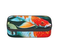 BKDODKS Pretty Koi Fish Print Multifunctional Pencil Case Stationery Storage Bag Supplies Favorite Adults