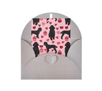 BKDODKS Red Poodle Christmas Greeting Cards Set - 4" x 6" Blank Greeting Cards for All Occasions