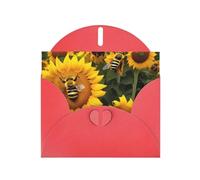 BKDODKS Sunflower Bees Print Greeting Card Set 4x6 Thank You Cards Versatile Xmas Cards Birthday Note Cards