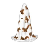 BKDODKS - Unisex Squirrel Print Hooded Cloak for Cosplay, Gothic, Renaissance and More