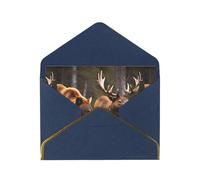 BKDODKS - Wild Animal Hunting Greeting Card Deer Elk Print Blank Greeting Cards for Birthday Wedding Party Invitations
